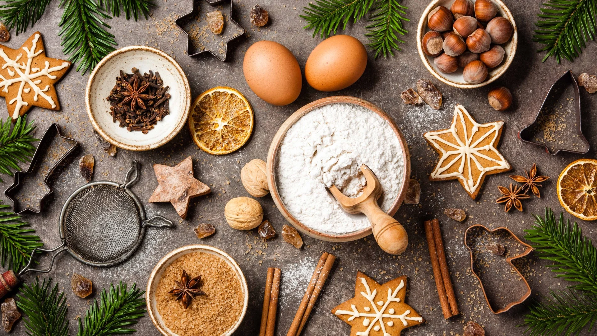 Weihnachtsbäckerei Gewürze